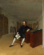 Arthur Devis Sir Roger Newdigate in the Library at Arbury Sweden oil painting artist